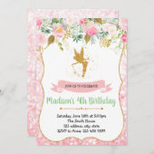 Uitnodiging voor feiale verjaardagsfeestdag (Voorkant / Achterkant)