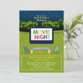 Uitnodiging voor filmavond in de achtertuin (Staand voorkant)