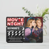 Uitnodiging voor filmavondfoto (Staand voorkant)