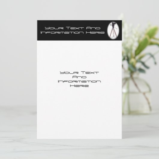 Uitnodiging voor filmcamera (Staand voorkant)