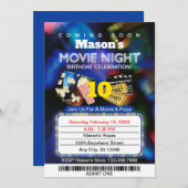 Uitnodiging voor filmliefdadigheidsfeest (Voorkant / Achterkant)