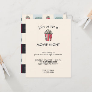 Uitnodiging voor filmliefdadigheidsfeest