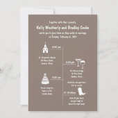 Uitnodiging voor finale en bruine bruiloft (Voorkant)