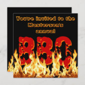 Uitnodiging voor Flaming BBQ (Voorkant / Achterkant)
