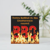 Uitnodiging voor Flaming BBQ (Staand voorkant)