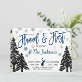 Uitnodiging voor Flannel en Frost-feest (Staand voorkant)