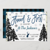 Uitnodiging voor Flannel en Frost-feest (Voorkant / Achterkant)