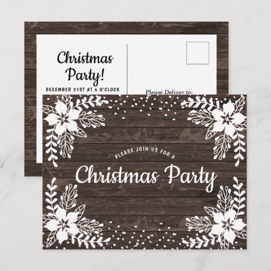 Uitnodiging voor Floral-kerstfeestdagen in Oostenr (Voorkant / Achterkant)