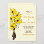 Uitnodiging voor Floral Wedding (Voorkant / Achterkant)