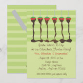 Uitnodiging voor fonduefeestje (Voorkant / Achterkant)