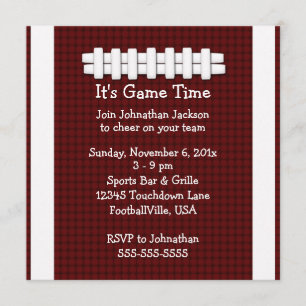 Uitnodiging voor football game-tijd