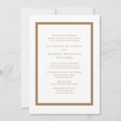 Uitnodiging voor formele goud- en witbruiloft (Voorkant)