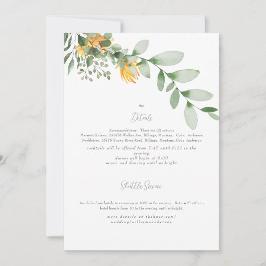 Uitnodiging voor formele zonnebloem-weddenschap (Voorkant)