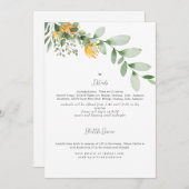 Uitnodiging voor formele zonnebloem-weddenschap (Voorkant / Achterkant)