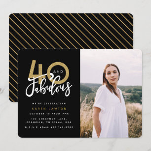 Uitnodiging voor foto's voor 40ste verjaardagsfees