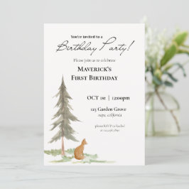 Uitnodiging voor Fox Birthday Party