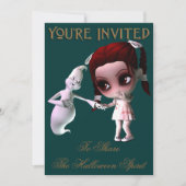 Uitnodiging voor Friendly Ghost Halloween Party (Voorkant)