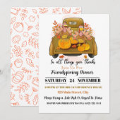 Uitnodiging voor Friendsgiving-diner (Voorkant / Achterkant)