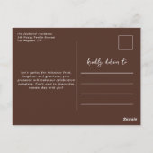 Uitnodiging voor Friendsgiving-diner herfstbloemen (Achterkant)