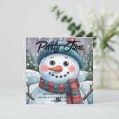 Uitnodiging voor Frosty de Sneeuwman (Staand voorkant)