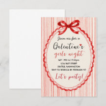 Uitnodiging voor Galentines-feest met op maat gema