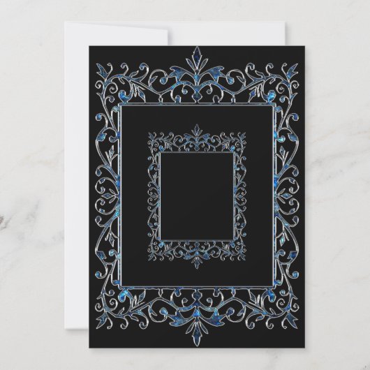 uitnodiging voor geboorte begrenzingsdag Glitzy B (Achterkant)