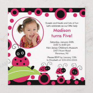 Uitnodiging voor geboorte van een foto van Bright 