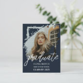 Uitnodiging voor geborsteld Afstuderen (Staand voorkant)