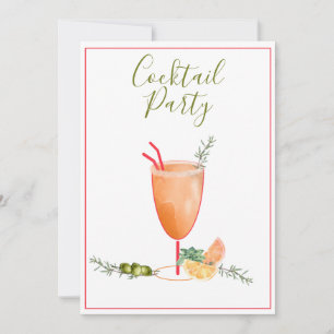 Uitnodiging voor gemengde drank- en fruitcocktailp