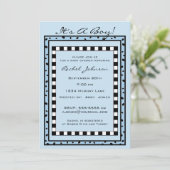 Uitnodiging voor gepersonaliseerd Baby shower (Staand voorkant)