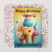 Uitnodiging voor gepersonaliseerd ijs (Voorkant / Achterkant)