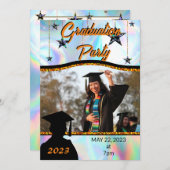 Uitnodiging voor gepersonaliseerde afstudeerpartij (Voorkant / Achterkant)