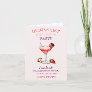 Uitnodiging voor gepersonaliseerde cocktail verjaa