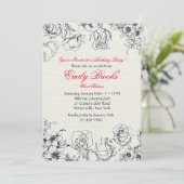 Uitnodiging voor gereserveerde bloemen (Staand voorkant)