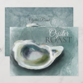 Uitnodiging voor geschilderd oesterbraden (Voorkant / Achterkant)