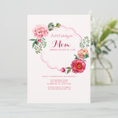 Uitnodiging voor geschulpte bloemen (Staand voorkant)