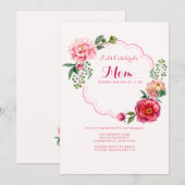 Uitnodiging voor geschulpte bloemen (Voorkant / Achterkant)