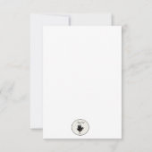 Uitnodiging voor gestreept Baby shower (Achterkant)