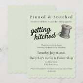 Uitnodiging voor "Getting Hitched" naaifestijn (Voorkant / Achterkant)
