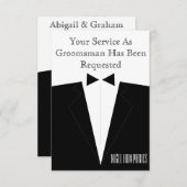 Uitnodiging voor Getuige of Bruidsjonker (Voorkant / Achterkant)