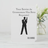 Uitnodiging voor Getuige of Bruidsjonker (Staand voorkant)