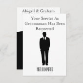 Uitnodiging voor Getuige of Bruidsjonker (Voorkant / Achterkant)