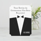 Uitnodiging voor Getuige of Bruidsjonker (Staand voorkant)