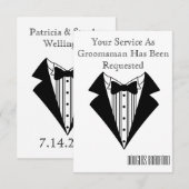 Uitnodiging voor getuige of bruidsjonker (Voorkant / Achterkant)