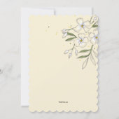 Uitnodiging voor geurjasmijn Baby shower (Achterkant)