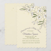 Uitnodiging voor geurjasmijn Baby shower (Voorkant / Achterkant)