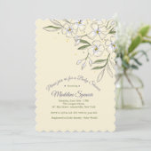 Uitnodiging voor geurjasmijn Baby shower (Staand voorkant)