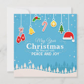 Uitnodiging voor gevierd met vredes- en feestdagen (Voorkant)