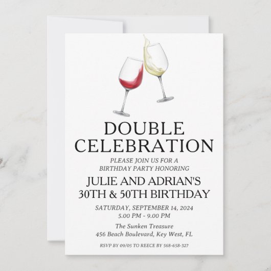 Uitnodiging voor gezamenlijk verjaardagsfeest met (Voorkant)