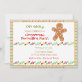 Uitnodiging voor Gingerbrood Party (Voorkant)